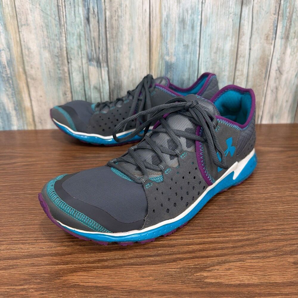 Under Armour Micro G Mantis Womens Size 11 Running Shoes Teal Purple 1236757